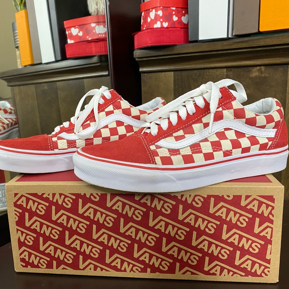 Vans red checkered classics